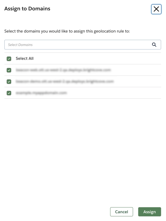rule group assign to domains confirm