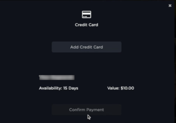 purchase with credit card